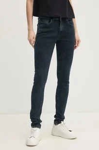 Pepe Jeans jeansy SKINNY JEANS MW REGENT damskie kolor granatowy PL204728ED9 - Spodnie damskie - miniaturka - grafika 1