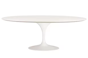 King Home Stół TULIP ELLIPSE biały - blat owalny MDF, metal KH.13914 - Stoły - miniaturka - grafika 1