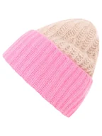 Czapki damskie - Zwillingsherz Kaszmirowa czapka w kolorze beżowo-jasnoróżowym - miniaturka - grafika 1