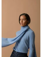 Apaszki i szaliki damskie - Perfect Cashmere Kaszmirowy szal "Kelly" w kolorze błękitnym - 200 x 30 cm - miniaturka - grafika 1