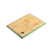Deski do krojenia - Bambusowa deska do krojenia z uchwytem, zielona - miniaturka - grafika 1