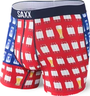 Majtki męskie - Bokserki męskie sportowe SAXX VOLT Boxer Brief amerykański pilsner – czerwone - miniaturka - grafika 1