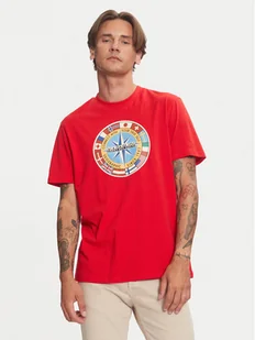 Napapijri T-Shirt S-Dorees NP0A4IBE Czerwony Regular Fit - Koszulki męskie - miniaturka - grafika 1