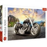 Puzzle - Trefl Puzzle 500 elementów Czarny motocykl - miniaturka - grafika 1