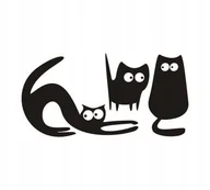 Naklejki na ścianę - Naklejka na ścianę dla dzieci kot wielkie kotki 43, 240x120 cm - miniaturka - grafika 1