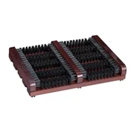 Moda i Uroda OUTLET - Relaxdays Czyszczenie butów wejściowych za pomocą szczotek do czyszczenia trampek i podeszwą kozaków, mata z twardym włosiem, brązowo-czarny, 5,5 x 36 x 26 cm - miniaturka - grafika 1