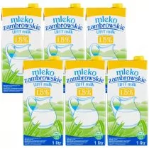 Mlekpol Mleko zambrowskie UHT 1,5% Zestaw 6 x 1 l - Mleko - miniaturka - grafika 1