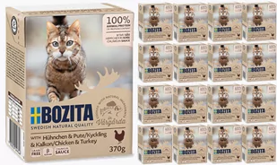 Bozita Cat Kurczak I Indyk W Sosie 16 x 370g - Mokra karma dla kotów - miniaturka - grafika 1