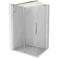 Kabiny prysznicowe - Mexen Rox L kabina prysznicowa rozsuwana 90 x 100 cm, transparent, złota - 8C2L-090-100-50-00 - miniaturka - grafika 1