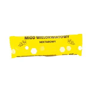Miód wielokwiatowy w saszetkach pasieka Łysoń - Miód - miniaturka - grafika 1