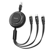 Kable - Kabel 3w1 USB do USB-C / Lightning / Micro USB, Mcdodo CA-3570, 1.2m (czarny) - miniaturka - grafika 1