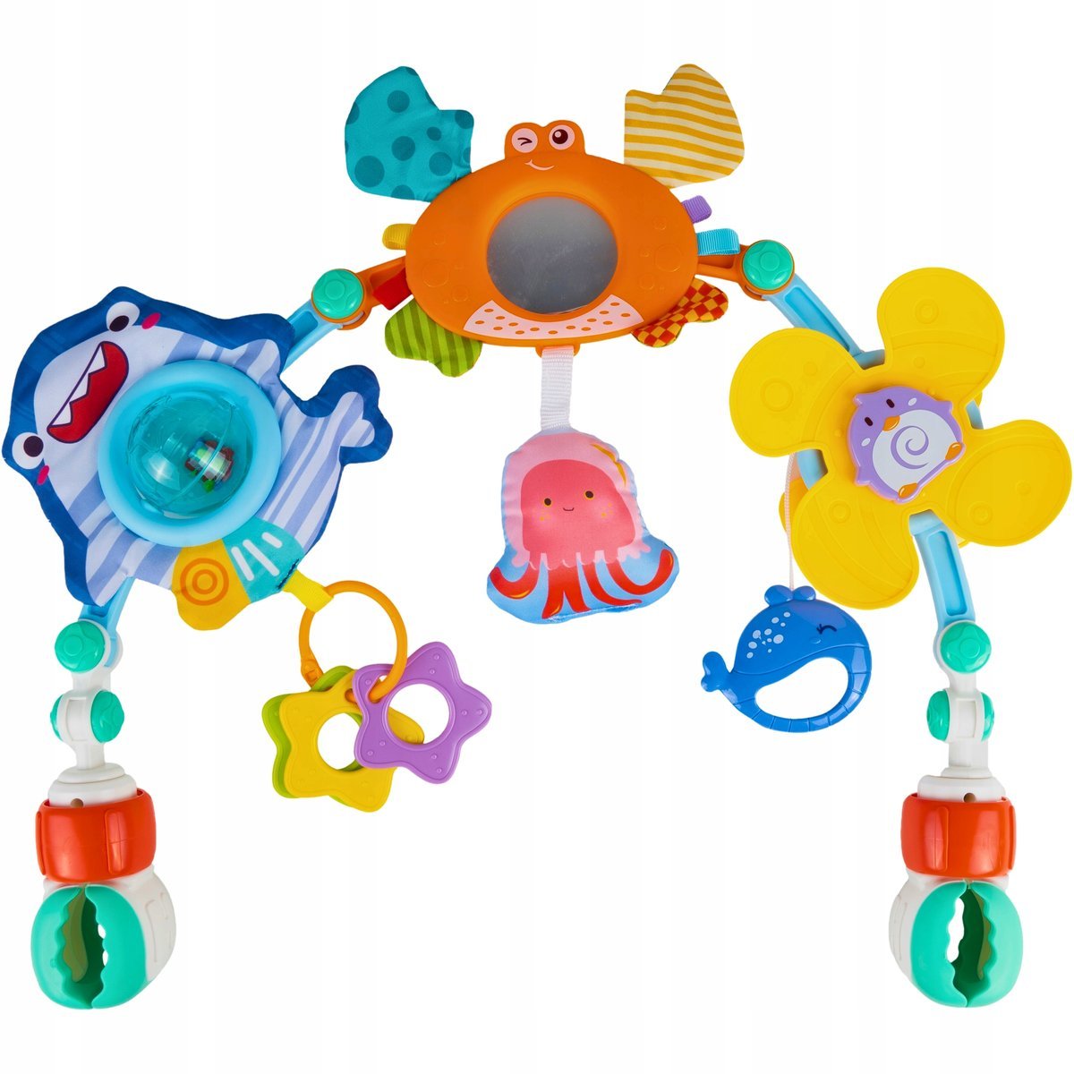 Pałąk z Zabawkami Grzechotki Łuk Wózka Zwierzątka dla Niemowląt do Łóżeczka
