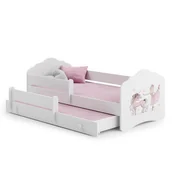 Łóżka dla dzieci i młodzieży - Łóżko podwójne FALA 160x80 Dziewczynka z jednorożcem - miniaturka - grafika 1