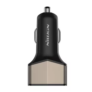 Nillkin Celerity Car Charger Ładowarka samochodowa 2x USB + USB-C Gold) 10_15619 - Ładowarki samochodowe - miniaturka - grafika 1