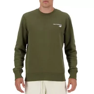 Bluzy sportowe męskie - Bluza New Balance MT03911DMO - zielona - miniaturka - grafika 1
