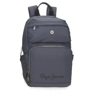 Torby na laptopy - Pepe Jeans Corin Plecak na Laptopa 13,3 cala Szary 25 x 37 x 10 cm Poliester i PU 9,25 l by Joumma Bags, Szary, Talla única, plecak na laptopa - miniaturka - grafika 1