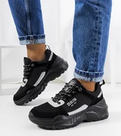 Botki damskie - Czarne sneakersy Big Star JJ274289-37 - miniaturka - grafika 1