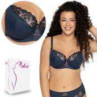 Biustonosze - Biustonosz Soft Side Support AV 1922 miękki granatowy 90C - miniaturka - grafika 1