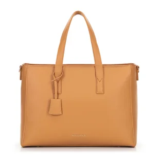 Damska torba na laptopa 16" z imitacji skóry jasny brąz - Torebki damskie Damska torba na laptopa 16" z imitacji skóry jasny brąz - Torebki damskie - miniaturka - grafika 1