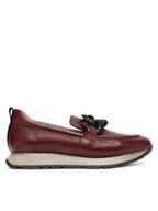 Półbuty damskie - Hispanitas Półbuty HI254238 Bordowy - miniaturka - grafika 1