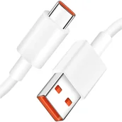 Kable - Kabel Xiaomi oryginalny USB - USB-C typ C mocny szybki 120W PD 6A 1M przewód Biały - miniaturka - grafika 1