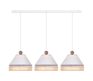 Duolla - Żyrandol na lince AVIGNON 3xE27/15W/230V biały/rattan - Lampy sufitowe - miniaturka - grafika 1