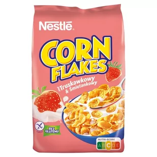 Nestlé Corn Flakes Płatki kukurydziane smak truskawkowy & śmietankowy 250 g - Płatki śniadaniowe i musli - miniaturka - grafika 1