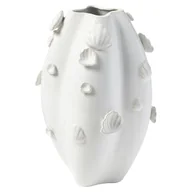 Wazony i flakony - Wazon ceramiczny Westwing Mar z muszelkami dekoracyjny biały 31 cm - miniaturka - grafika 1