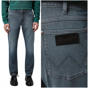 Wrangler LARSTON slim Ocean Storm dopasowane spodnie jeansowe W38 L30 - Spodnie męskie Wrangler LARSTON slim Ocean Storm dopasowane spodnie jeansowe W38 L30 - Spodnie męskie - miniaturka - grafika 1