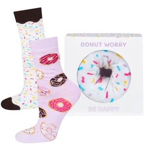 Skarpetki damskie fioletowe SOXO GOOD STUFF donut w pudełku - 35–40 - Skarpetki damskie - miniaturka - grafika 1