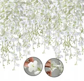 Sztuczne kwiaty - 12 sztuk Sztucznych Wiszących Kwiatów Glicynii - Dekoracja - miniaturka - grafika 1