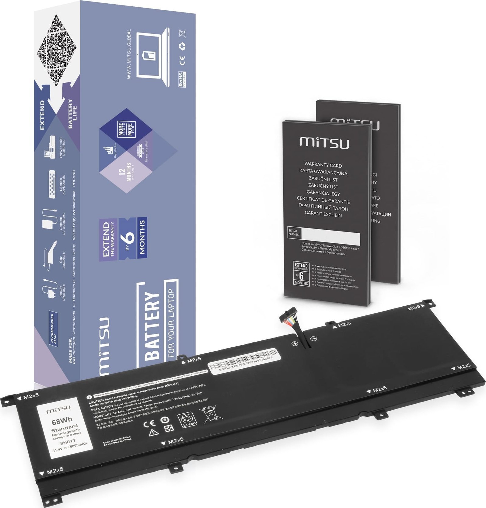 Bateria Mitsu Bateria Mitsu do Dell XPS 15 9575
