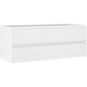 Szafki łazienkowe - Mexen Rivel szafka łazienkowa podumywalkowa 120 cm, 2 szuflady, ryflowana , biała mat - 91A20-12047-2-BFF01 - miniaturka - grafika 1