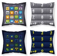 Pościel dla dzieci - Detexpol Poszewka świecąca w ciemności 40x40 telefon Iphone PF010_20211128192628 - miniaturka - grafika 1