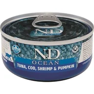 Mokra karma dla kotów - N&D N&D CAT OCEAN DORSZ & KREWETKI & DYNIA 80g - miniaturka - grafika 1