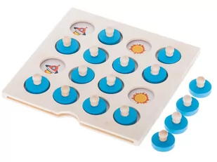 Gra planszowa memory montessori zestaw puzzle drewniane 4 karty - Gry planszowe - miniaturka - grafika 4