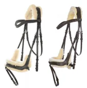 Ogłowia - Kavalkade Ogłowie anatomiczne IVY podszyte naturalnym owczym futrem - miniaturka - grafika 1