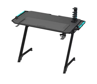 ★KUPON 10% NA STRONIE★ Biurko gamingowe SNAKE 1.0 LED Gamset Czarny - Biurka dla dzieci - miniaturka - grafika 1