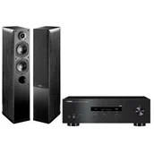 Kino domowe - Zestaw Stereo Yamaha R-S202D Czarny + Kolumny głośnikowe Indiana Line Nota 550 X Czarne - miniaturka - grafika 1