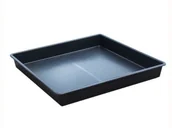 Pojemniki przemysłowe - Taca Ociekowa 100L (100 X 100 X 12 Cm) Czarny Do 150 L. Bez Kratownicy 100 Cm X 100 Cm X 12 Cm - miniaturka - grafika 1