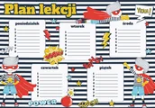 Szkolne artykuły papiernicze - Plan lekcji A5 Superbohater - miniaturka - grafika 1