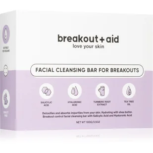 Clean Breakout + aid Czyszczeniemydło dla skóry problematycznej z kwasem salicylowym Facial sing Bar For Breakouts - Mydła - miniaturka - grafika 1
