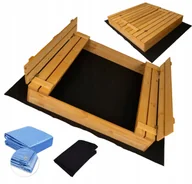 Place zabaw - PIASKOWNICA ZAMYKANA 120cm POMARAŃCZ - miniaturka - grafika 1