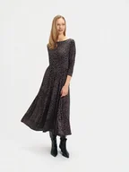 Sukienki - Zwiewna sukienka z plisowanym dołem - miniaturka - grafika 1