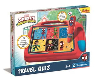 Clementoni, Travel Quiz Spidey - Zabawki interaktywne dla dzieci - miniaturka - grafika 1