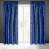 Zasłony - Zasłona gotowa na taśmie marszczącej ADRIA 270 x 140 cm granatowy - miniaturka - grafika 1