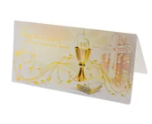 Balony i akcesoria - Zaproszenia komunijne, kremowe, 10 sztuk - miniaturka - grafika 1