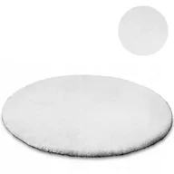 Dywany - Strado Dywan okrągły Rabbit Strado 110x110 White (Biały) DNDRR110110.WHITE - miniaturka - grafika 1