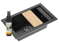 Zlewozmywaki - zlew zlewozmywak Granitowy Jednokomorowy + Deska + - miniaturka - grafika 1