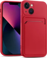 Etui i futerały do telefonów - Etui na telefon komórkowy Apple iPhone 13 Silikonowe etui ochronne z otworem na kartę Slim Cover, czerwone - miniaturka - grafika 1